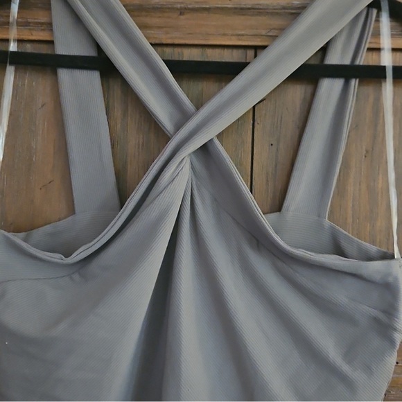 NWT CALIA Rib Halter Tank - Dark Grey - Picture 3 of 6